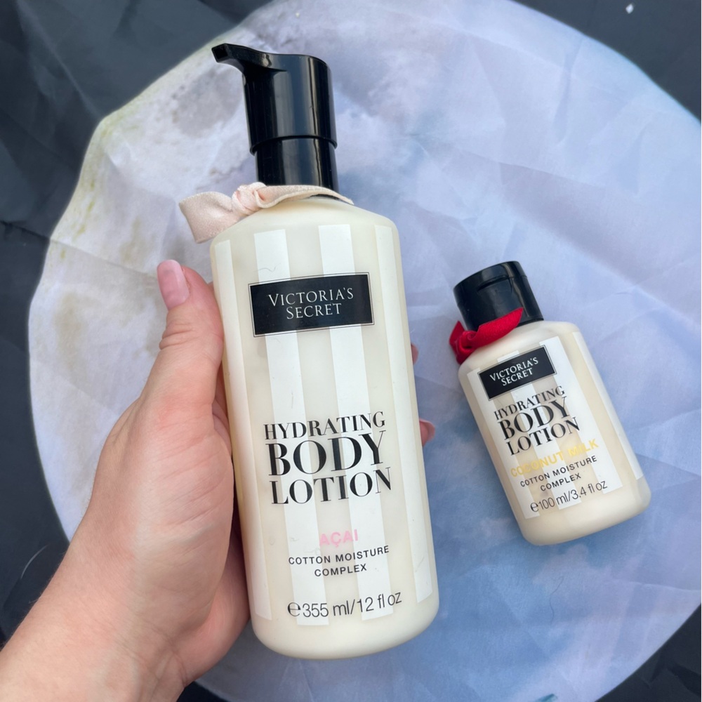 Victoria’s Secret Hydrating Body Lotion duo (full + travel-size) Acai Coconut